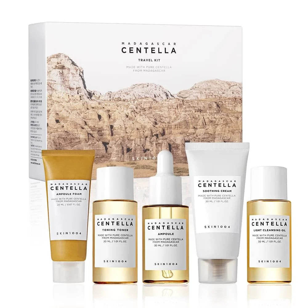 SKIN1004 · Kit de Viaje con Centella Asiática · Set Mini 5 Piezas Calmante y Purificante