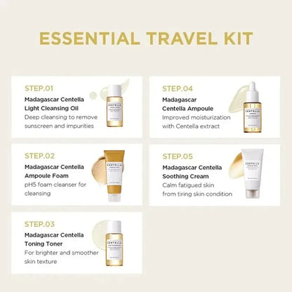 SKIN1004 · Kit de Viaje con Centella Asiática · Set Mini 5 Piezas Calmante y Purificante